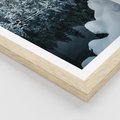 Plakat w ramie 30x40 - Zima nad Jeziorem - krajobraz zimowy, jezioro - rama drewno
