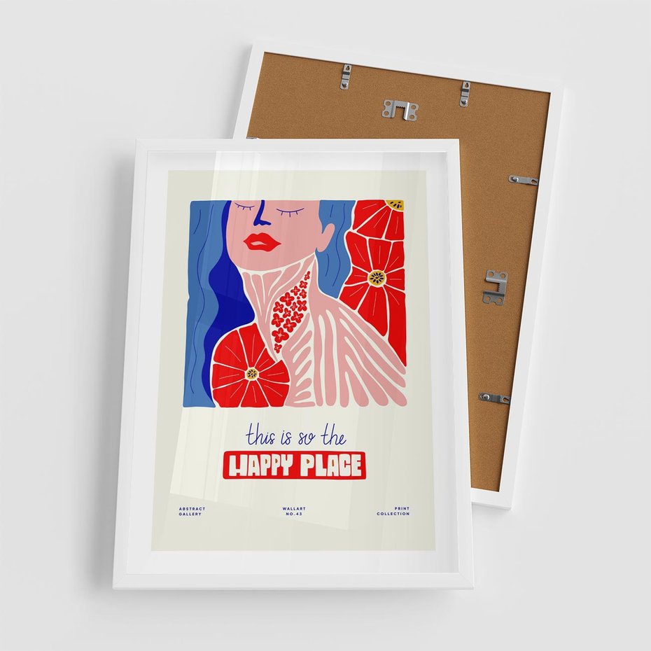 Plakat w ramie 50x70 - Abstrakcyjna Afirmacja - sztuka nowoczesna, abstrakcyjny styl - rama biała