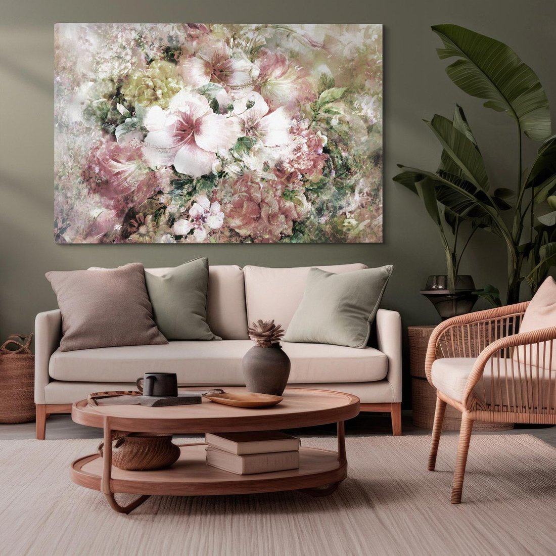 Obraz na płótnie 70x50 - Piękno natury na płótnie - kwiaty, olejne