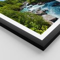 Plakat w ramie 40x50 - Górski strumyk - strumyk, góry - rama czarna
