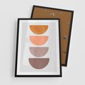 Plakat w ramie 50x70 - Minimalizm i Geometria - minimalistyczny obraz, mid-century styl - rama czarna