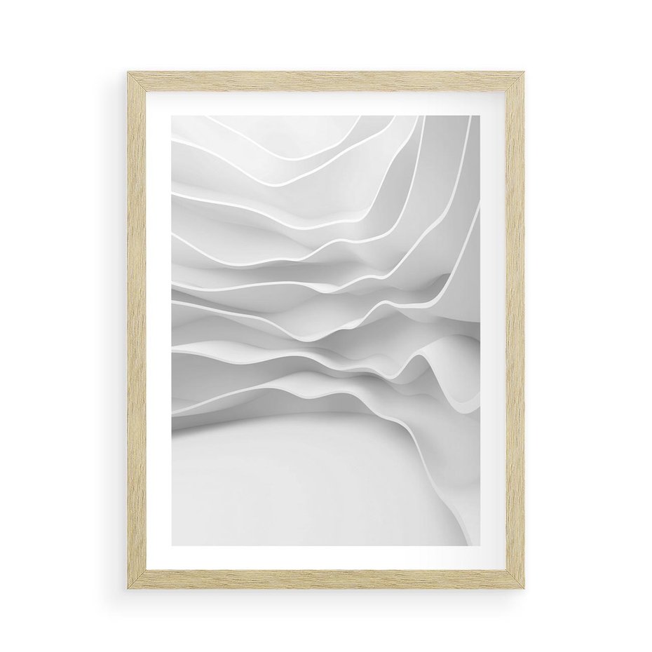 Plakat w ramie 50x70 - Żywa Natur - 3d, abstrakcja - rama drewno