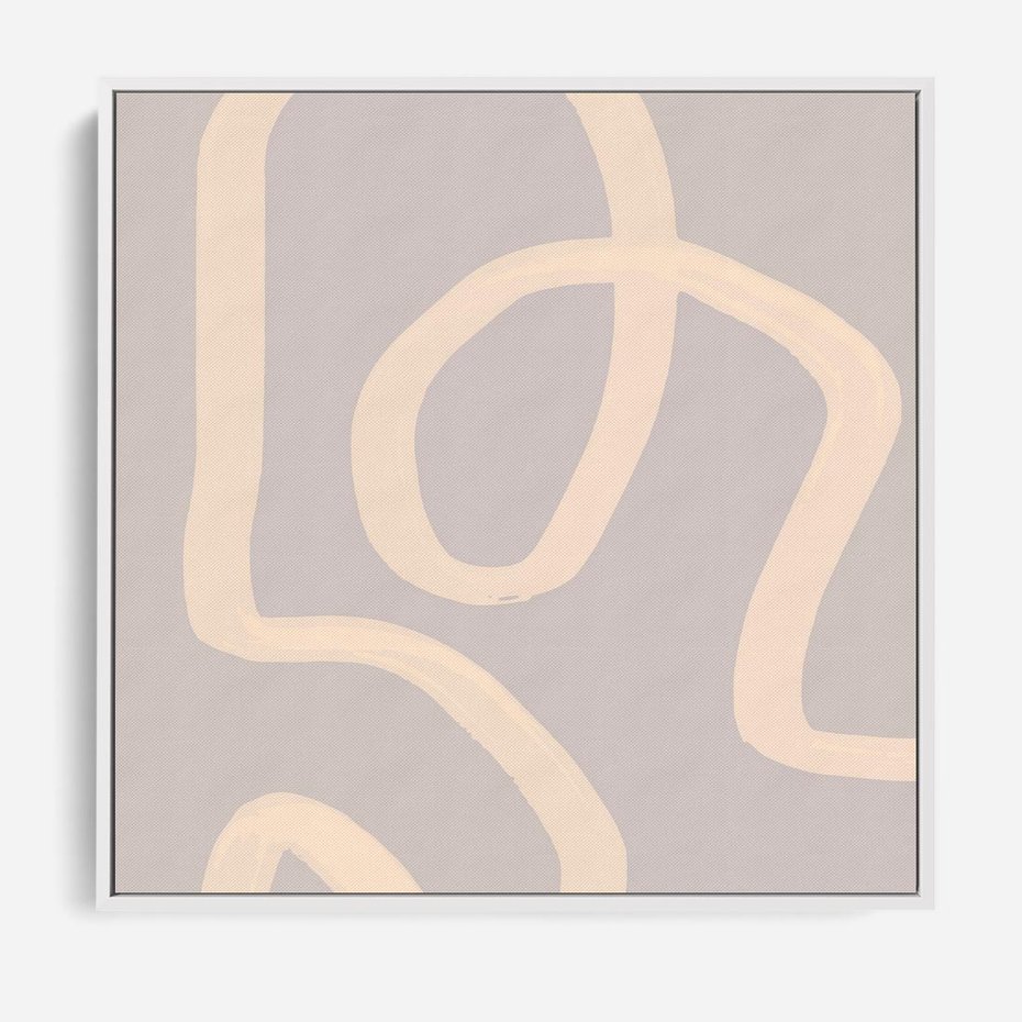 Obraz w ramie 80x80 - Nowoczesne Odbicia - minimalistyczny obraz, nowoczesny - rama biała