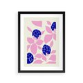 Plakat w ramie 30x40 - Impresje deszczu - nowoczesna kompozycja, kwiaty - rama czarna