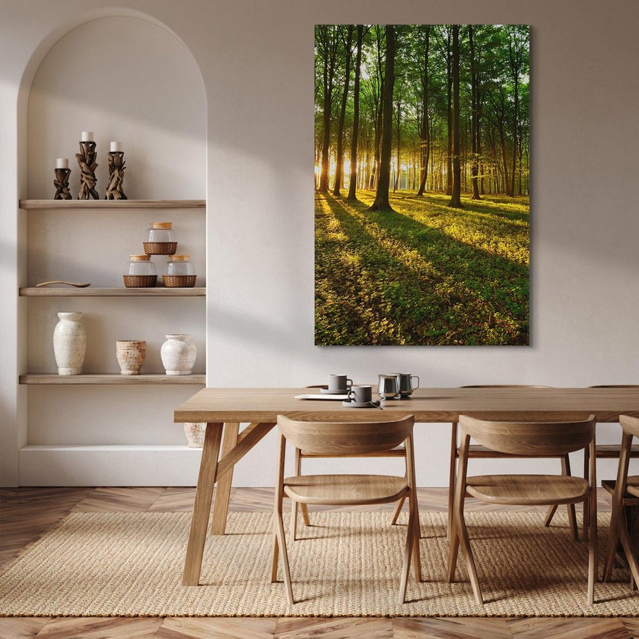 Obraz na płótnie 80x120 - Mistyfikujący urok leśnej głuszy - las, drzewa