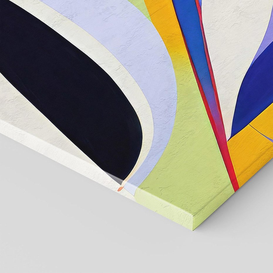 Obraz na płótnie 120x80 - Kolorowe Przesunięcia Kształtów - abstrakcyjny obraz olejny, żywe kolory