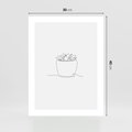Plakat bez ramy 30x40 - Rozkwitające Echa - szkic, minimalizm