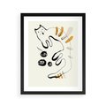 Plakat w ramie 40x50 - Picassowska Abstrakcja Kota - abstrakcyjna grafika kota, jak picasso - rama czarna