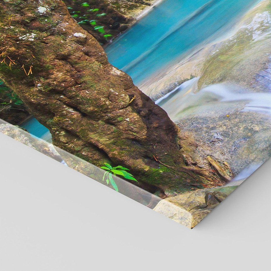 Obraz na płótnie 140x70 - Siła Rzeki i Urok Wodospadu - rzeka, wodospad