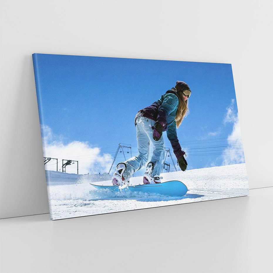 Obraz na płótnie 120x80 - Snowboard na zimowych zboczach - snowboard, zima