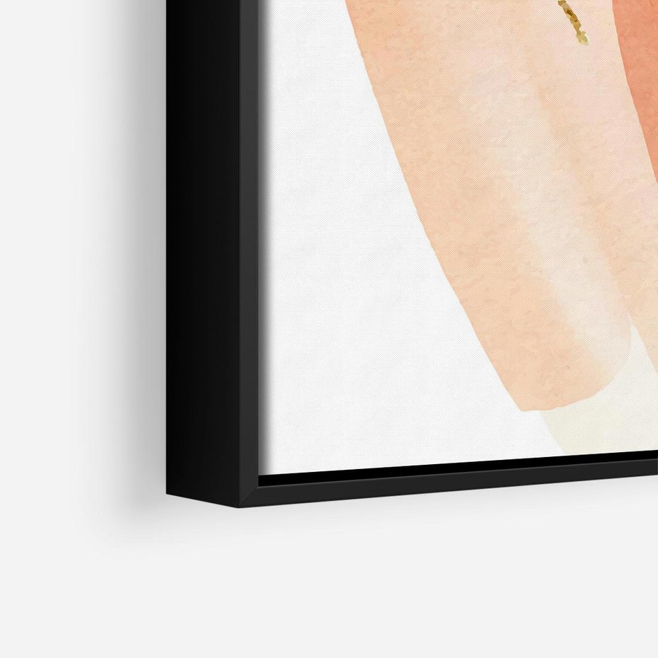 Obraz w ramie 50x50 - Rozbijające Plamy - abstrakcyjne akwarelowe plamy, minimalizm - rama czarna