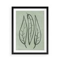 Plakat w ramie 50x70 - Energetyczne Ekspresje Natury - zielony plakat, roślinne motywy - rama czarna
