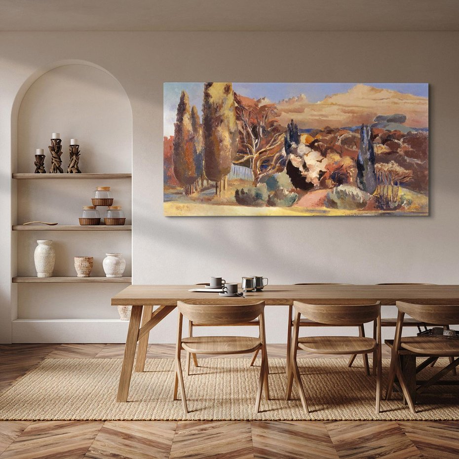 Obraz na płótnie 120x60 - Landscape of the Moon's First Quarter (1943), Paul Nash - Reprodukcja - reprodukcja, obraz na płótnie