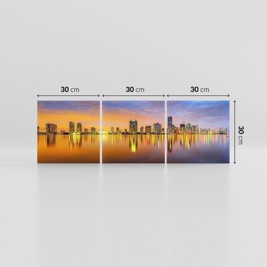 Obraz na płótnie 90x30 - miasto świateł - Miami, Floryda
