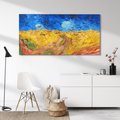 Obraz na płótnie 120x60 - "Wheatfield with Crows" (1890) Vincent van Gogh - Reprodukcja - reprodukcja, obraz na płótnie