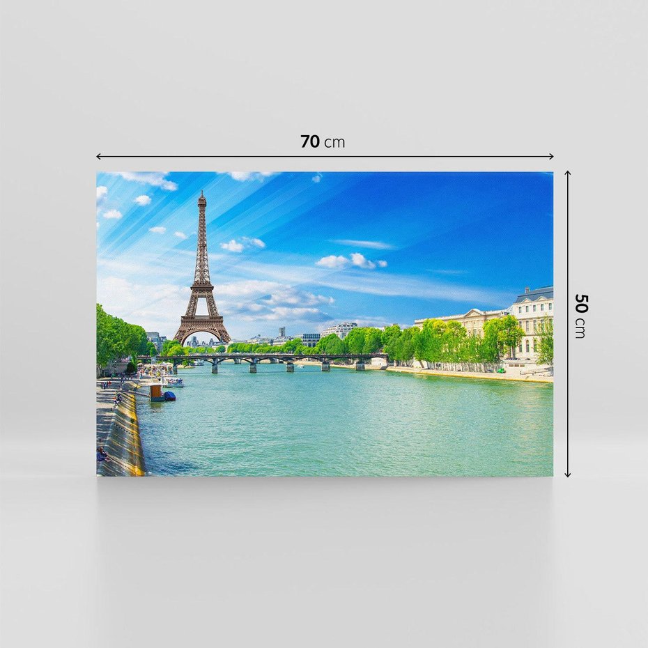 Obraz na płótnie 70x50 - Romantyczne spotkanie - Paryż, Wieża