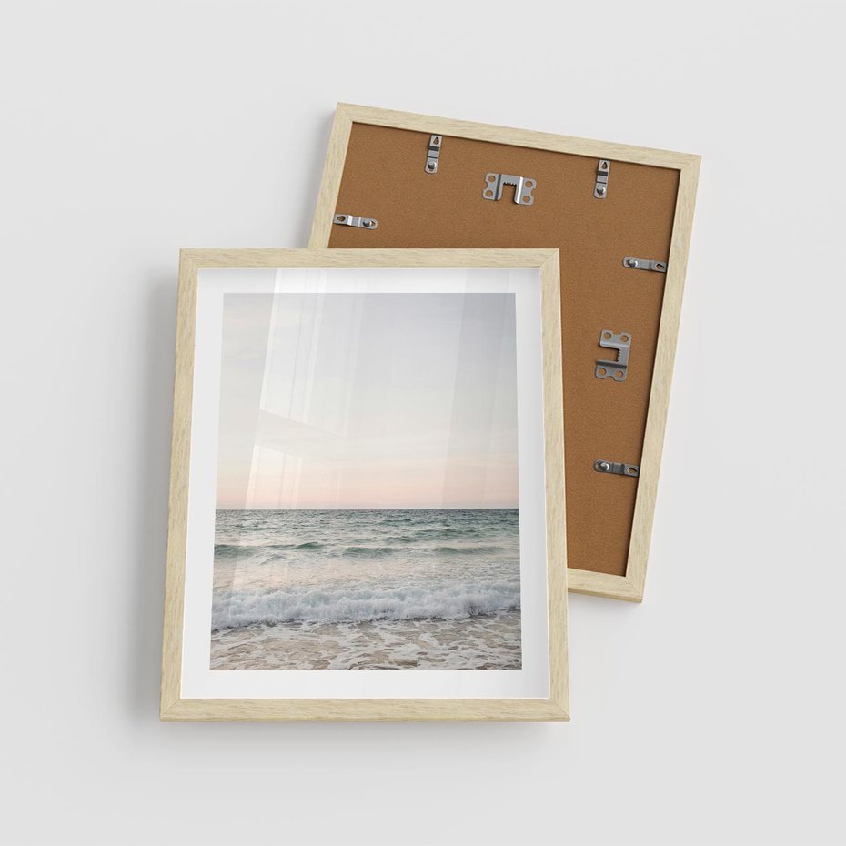 Plakat w ramie 40x50 - Morze i Fale - morze, fale - rama drewno