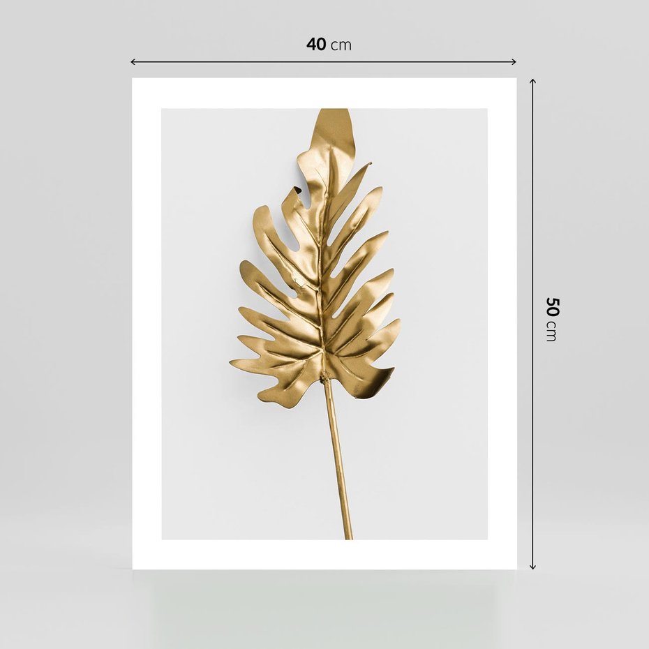 Plakat bez ramy 40x50 - Ponadczasowy Urok - złote, liście