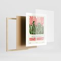 Plakat w ramie 40x50 - Symfonia Kolorowych Kształtów - nowoczesna grafika, kwiatowa kompozycja - rama drewno