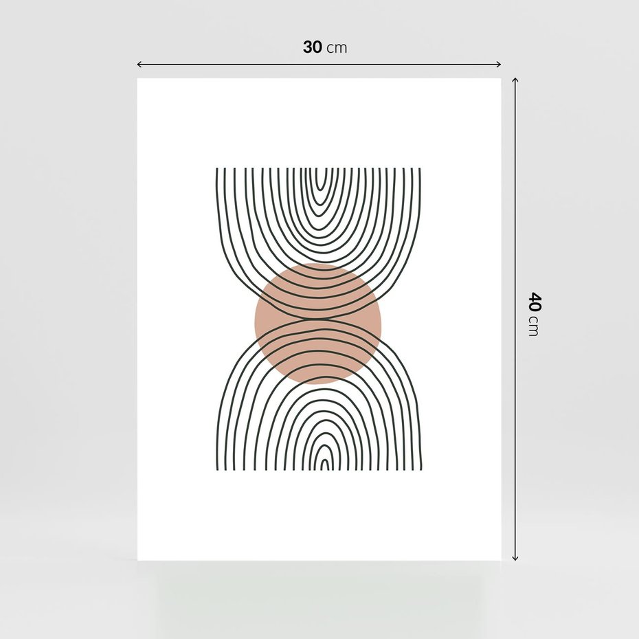 Plakat bez ramy 30x40 - Przenikające Widzenia - półkola, koło