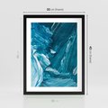 Plakat w ramie 30x40 - Wyrazista abstrakcja w akwareli - abstrakcja, akwarela - rama czarna
