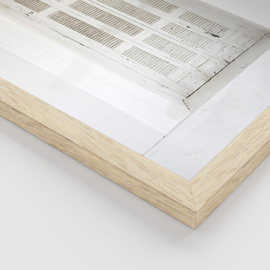 Zestaw obrazy w ramie 50x70 galeria - Turkus, Grecja, schody, okiennice - rama drewno