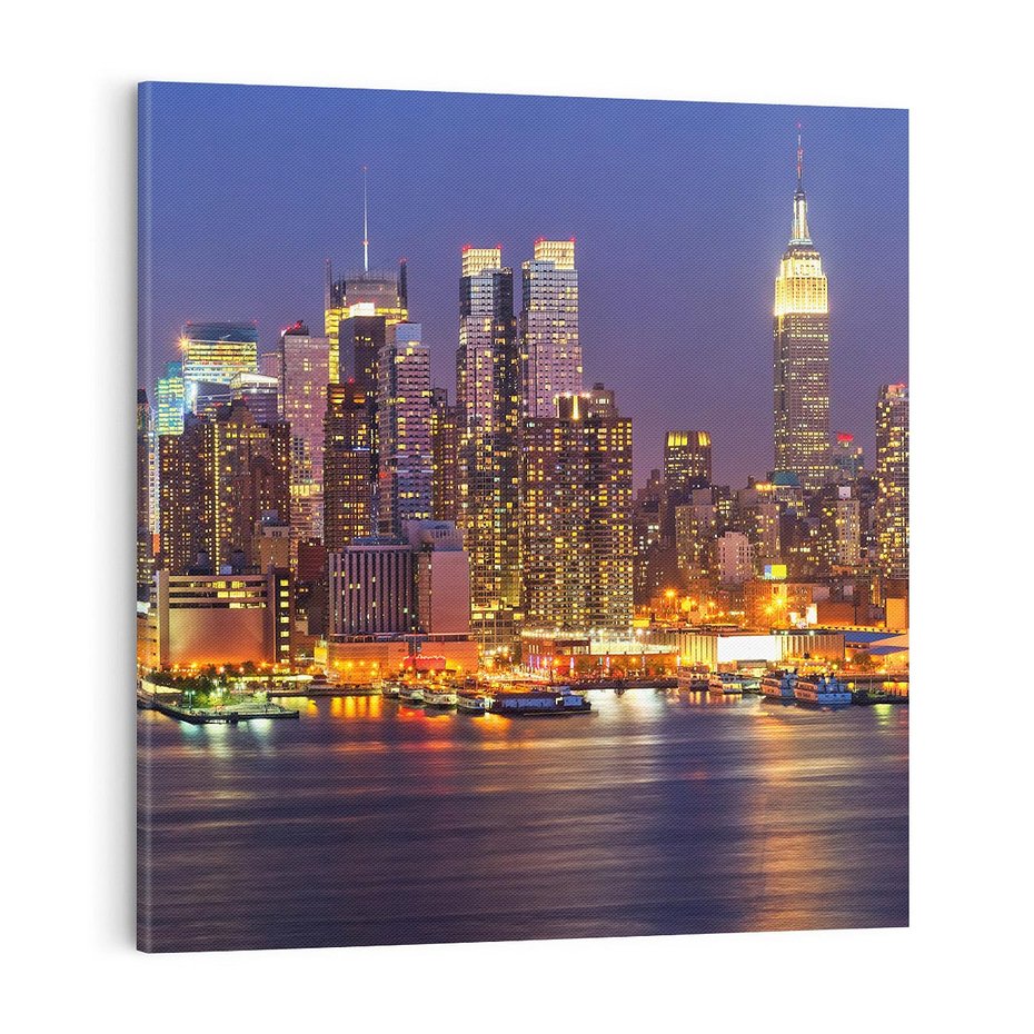 Obraz na płótnie 70x70 - Dusza Ameryki: miasto nieprzespanych nocy - Ameryka, USA
