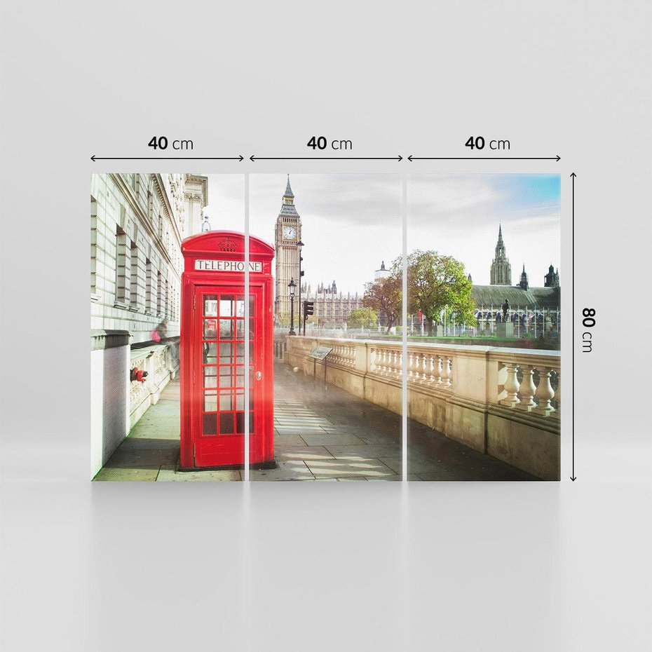 Obraz na płótnie 120x80 - Londyńskie widoki - Londyn, telefon