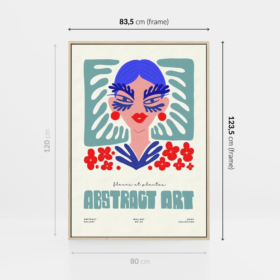 Obraz w ramie 80x120 - Podróżne Impulsy - abstrakcja, kobieta - rama drewno