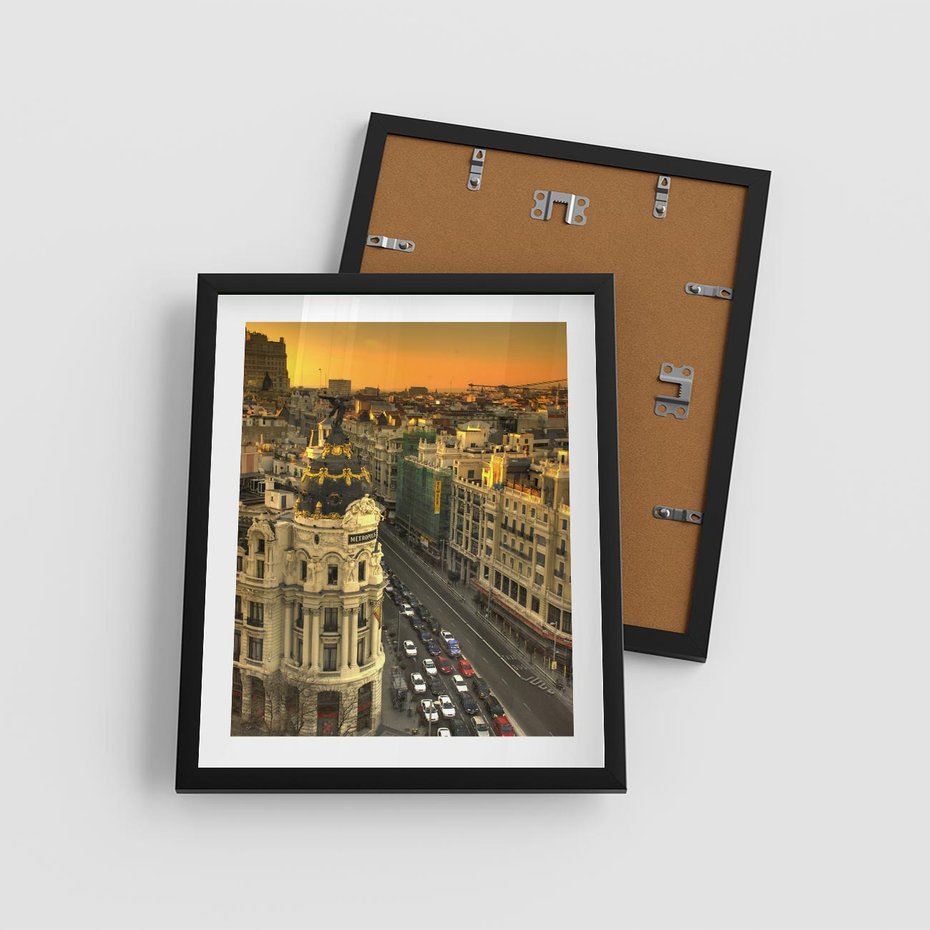 Plakat w ramie 40x50 - Miasto Metropolii - miasto, metropolia - rama czarna