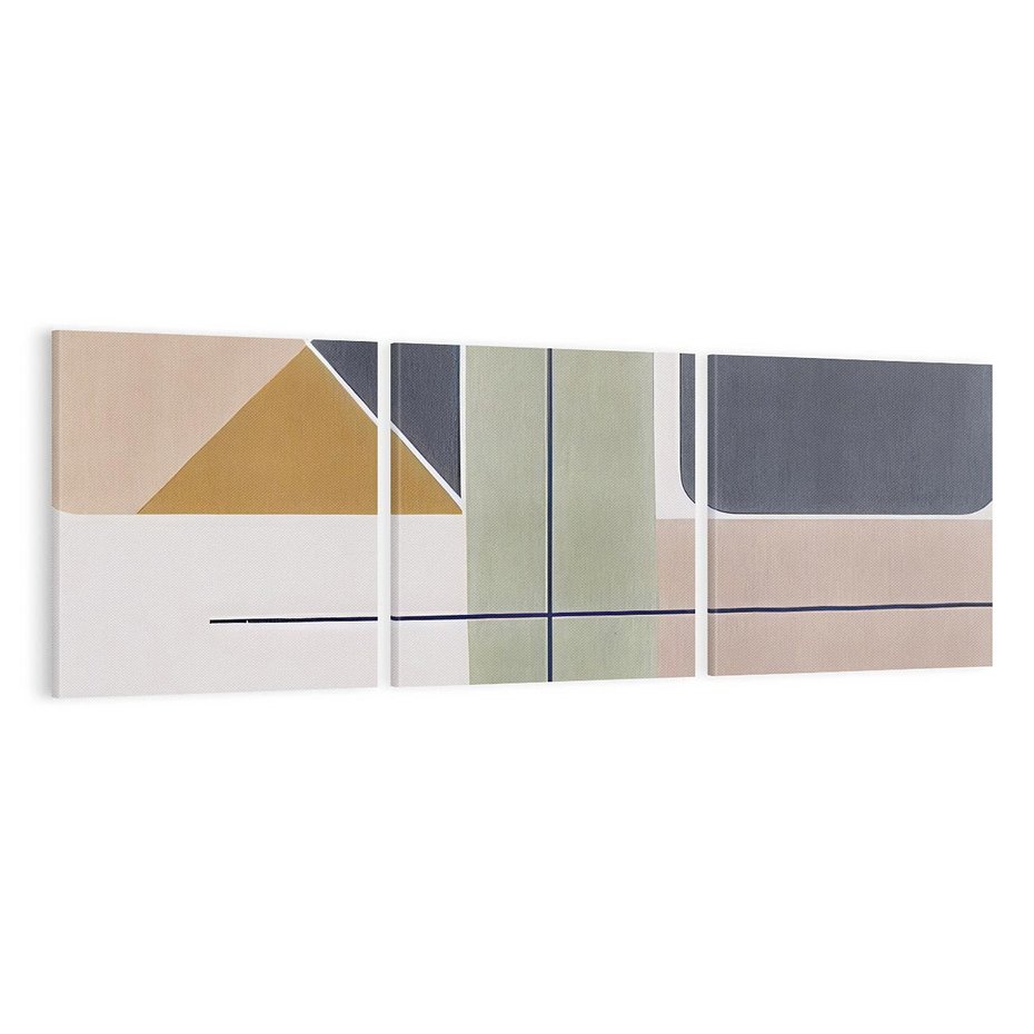 Obraz na płótnie 150x50 - Sztuka Abstrakcji - geometryczne kształty, kolorowe prostokąty