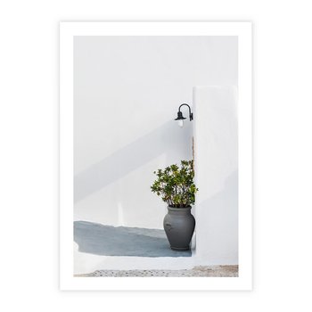 Plakat bez ramy 21x30 - Błękitne wybrzeże - Santorini, Grecja