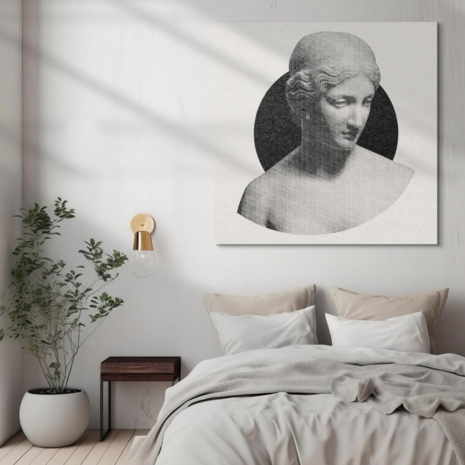 Obraz na płótnie 40x40 - Sztuka Zeszłych Czasów - antyczna rzeźba kobiety, posąg