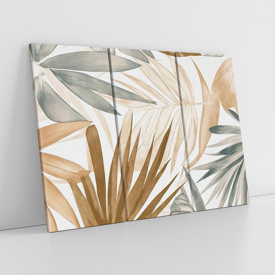 Obraz na płótnie 120x80 - Liście w Akwareli - akwarela, malowane liście