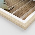 Plakat w ramie 30x40 - Pomost ku morzu - pomost, morze - rama drewno