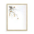 Plakat w ramie 50x70 - Złota Jesień - drzewo, żółte liście - rama drewno