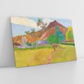 Obraz na płótnie 120x80 - Krajobraz Tahiti 1891, Paul Gauguin - Reprodukcja - reprodukcja, obraz na płótnie
