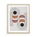 Plakat w ramie 50x70 - Nowoczesna Abstrakcja - geometria, grafika - rama drewno