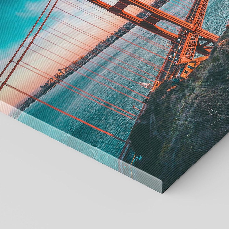 Obraz na płótnie 100x70 - Złoty Gate: majestatyczny most Ameryki - Golden Gate, most