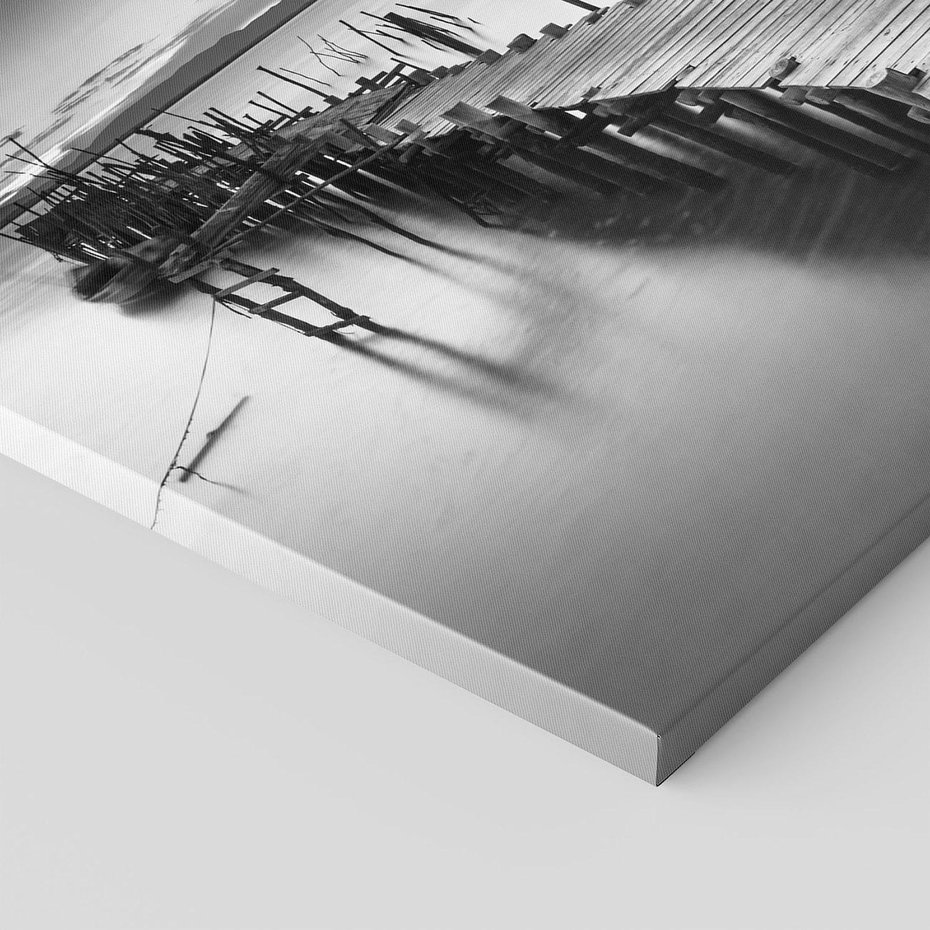 Obraz na płótnie 100x70 - Spokój natury - jezioro, molo