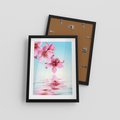 Plakat w ramie 30x40 - Magia kwitnącej wiśni - kwitnąca, wiśnia - rama czarna