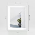 Plakat w ramie 40x50 - Błękitne wybrzeże - Santorini, Grecja - rama biała