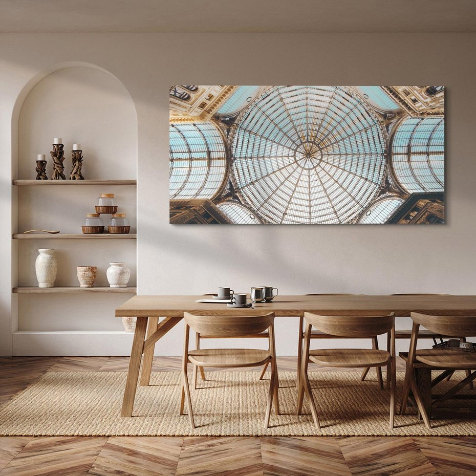 Obraz na płótnie 120x60 - Magia Sklepienia - sklepienie, szklany dach