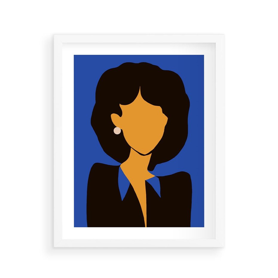 Plakat w ramie 40x50 - Modernistyczne Wibracje - sztuka nowoczesna, plakat - rama biała