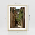 Plakat w ramie 30x40 - Urokliwa włoska uliczka - włoska, uliczka - rama drewno