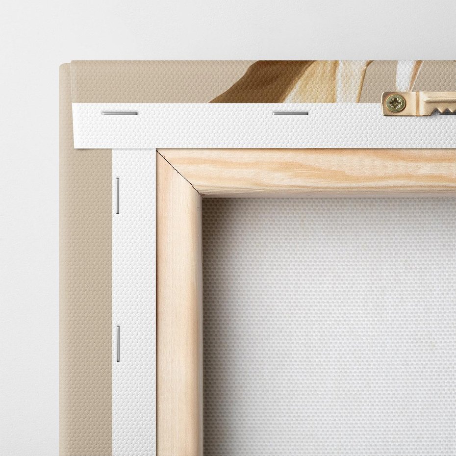 Obraz na płótnie 30x30 - Piękno w Detalu - złoty, liść