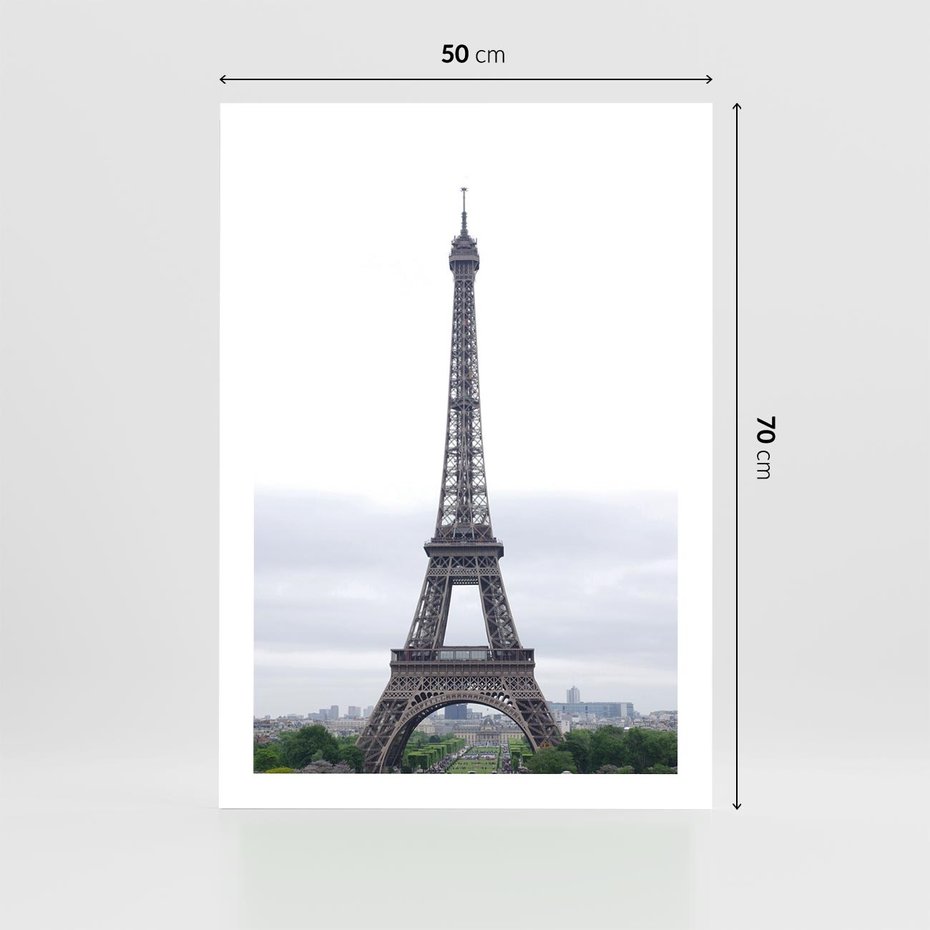 Plakat bez ramy 50x70 - Eiffla w mglistym świetle - Eiffla, Paryż