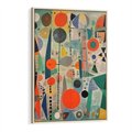 Obraz w ramie 80x120 - Wewnętrzne Zagadki Kształtów - abstrakcyjny obraz, sztuka abstrakcji - rama drewno