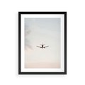 Plakat w ramie 30x40 - W Powietrzu: Samolot na Niebie - samolot w przestworzach, samolot na niebie - rama czarna