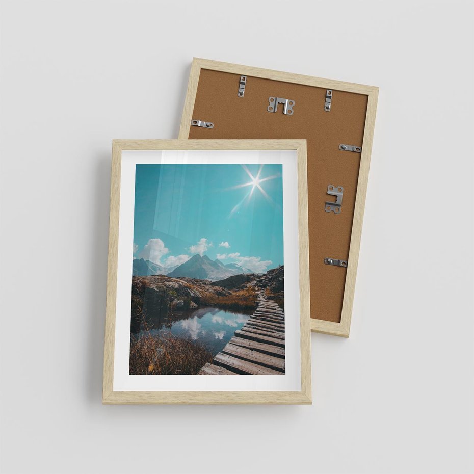 Plakat w ramie 30x40 - Inspirujący Pejzaż - ścieżka, górska - rama drewno